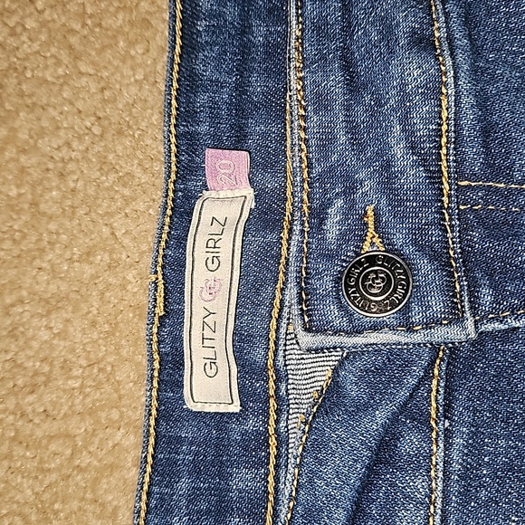 GLITZY GIRLZ BOUTIQUE DENIM SHORTS SIZE 20 - Picture 3 of 4